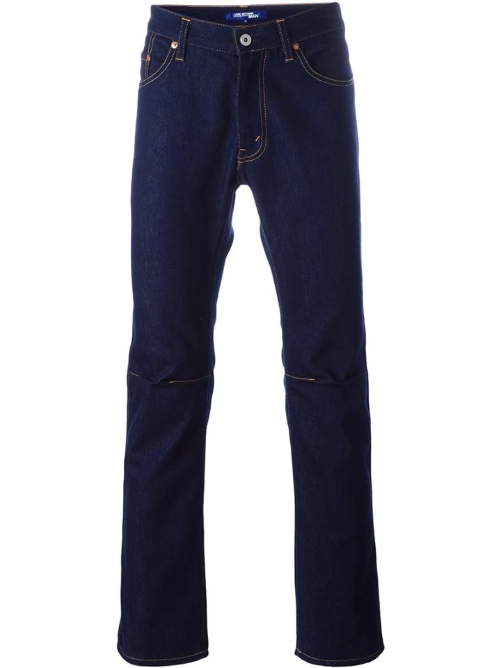 Junya Watanabe Comme Des Garçons Man Regular Jeans, Men's, Size: Medium, Blue, Polyester