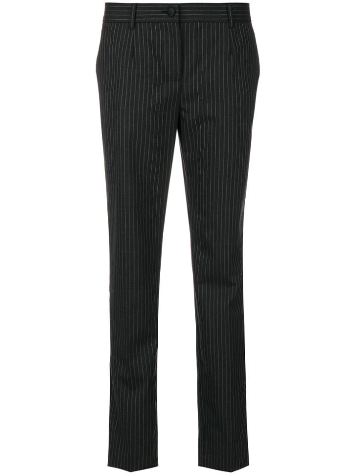 Dolce & Gabbana Pinstripe Skinny Trousers - Grey