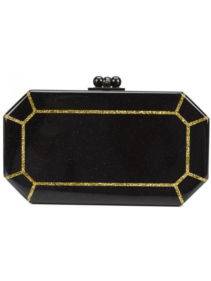 Edie Parker 'fiona' Box Clutch, Women's, Black
