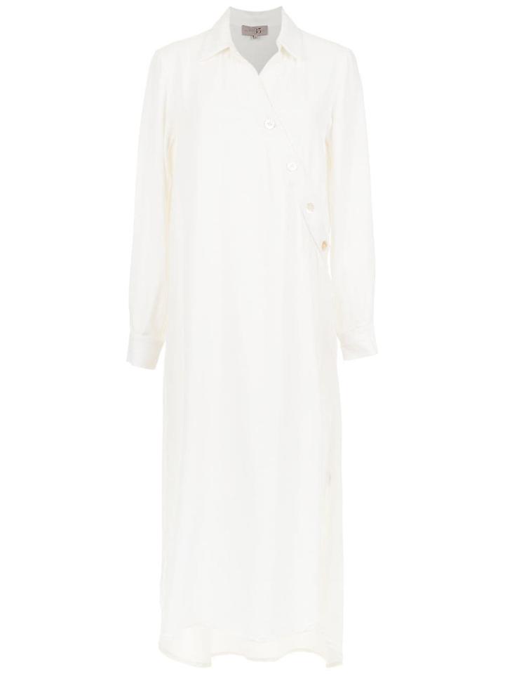 Alcaçuz Midi Flauta Dress - White