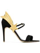 Rupert Sanderson Shooting Star Sandals - Black