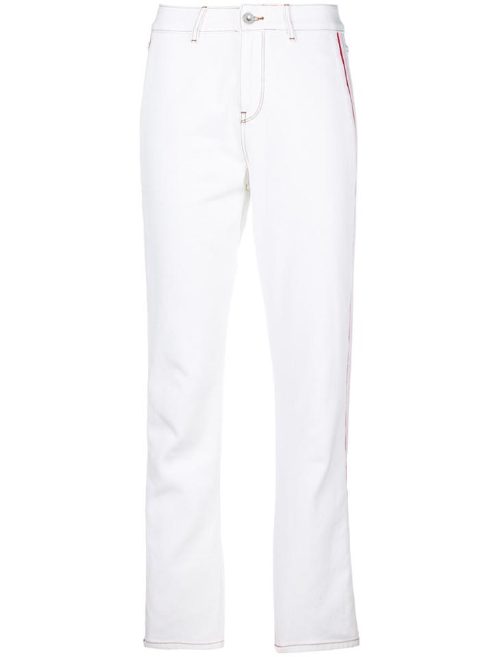 Être Cécile Side Stripe Trousers - White