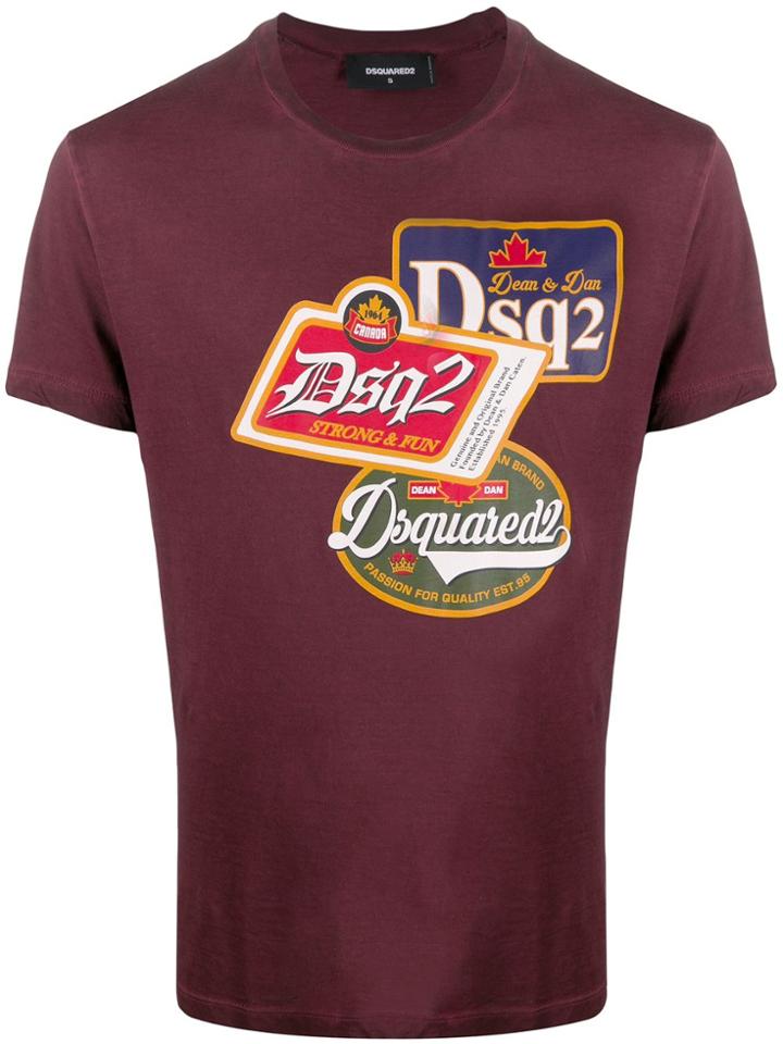 Dsquared2 Beer Label Print T-shirt