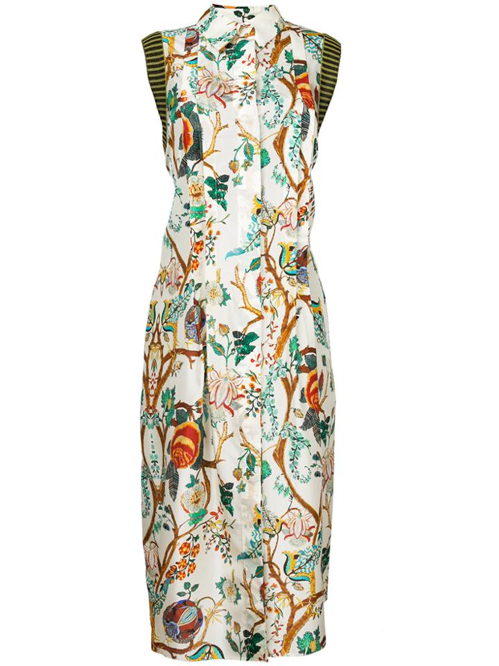 Alberta Ferretti Floral Print Midi Dress - Multicolour
