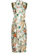 Alberta Ferretti Floral Print Midi Dress - Multicolour