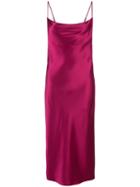 Fleur Du Mal Cowl Neck Slip Dress - Red