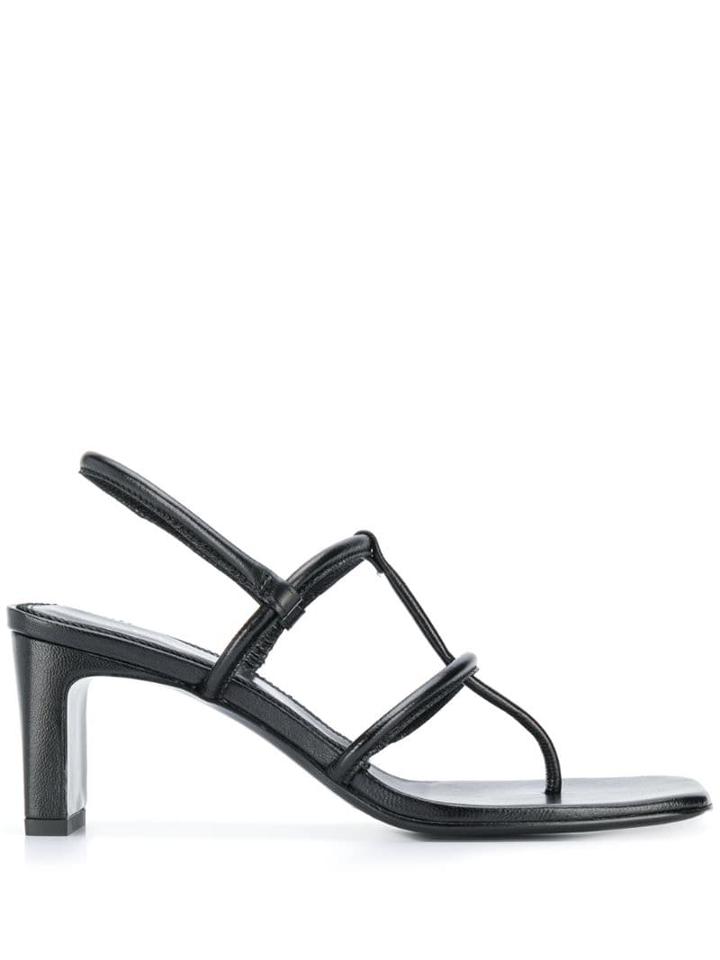 Dorateymur Leather Strappy Sandals - Black