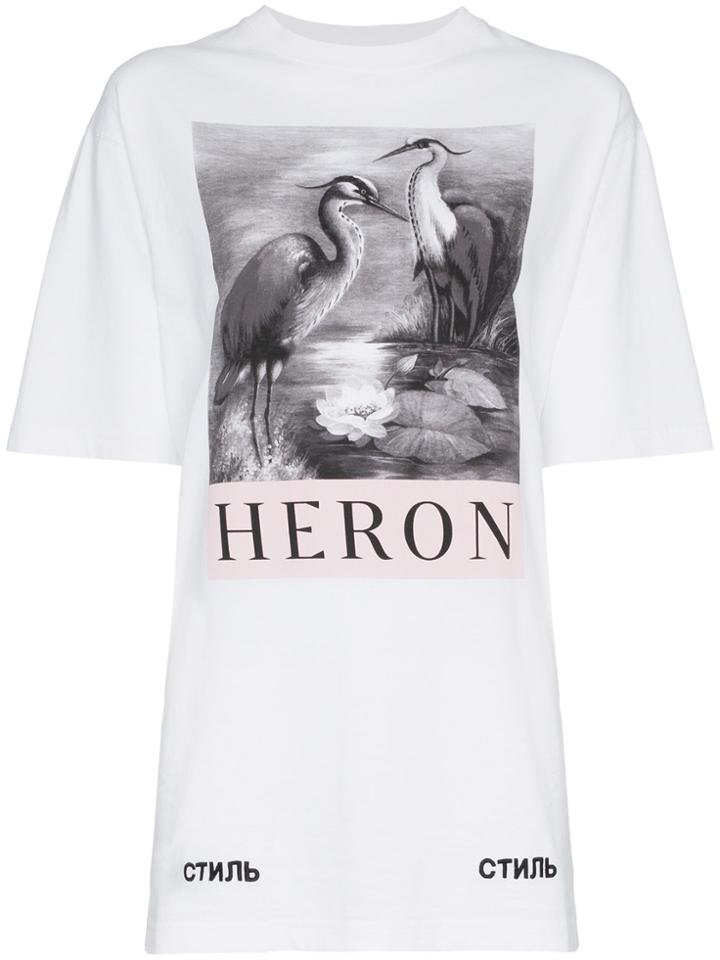 Heron Preston Heron Print T-shirt - White