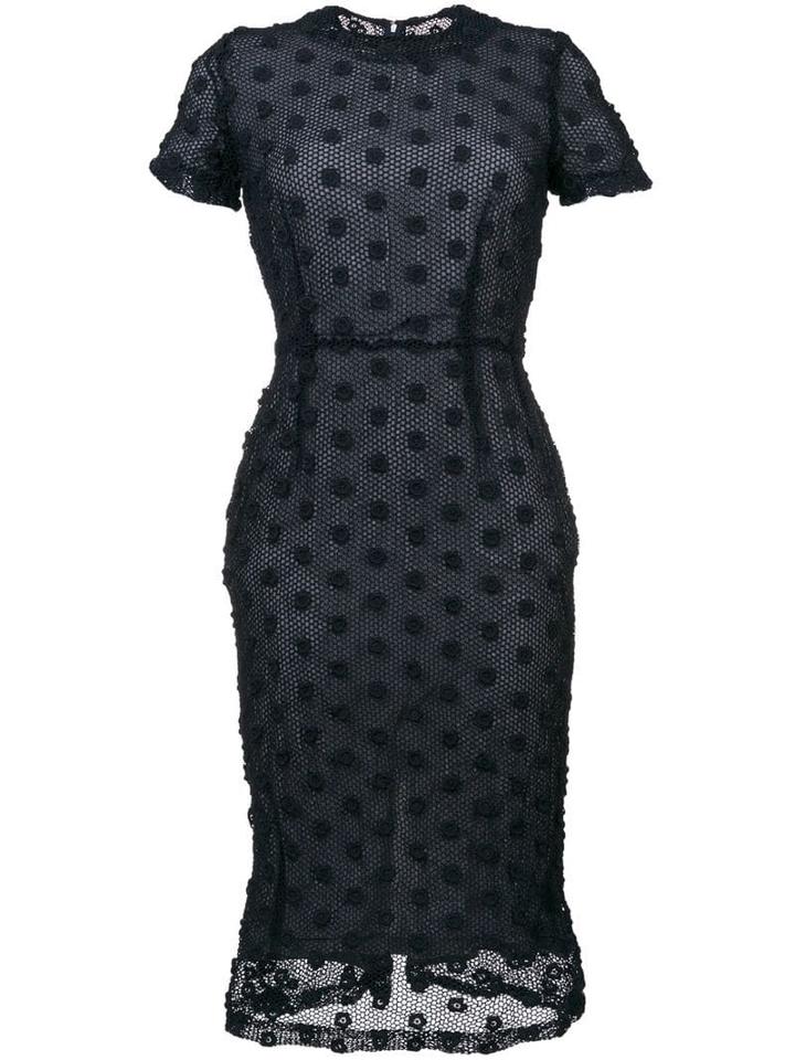 Comme Des Garçons Pre-owned Short Sleeve Crochet Dress - Blue