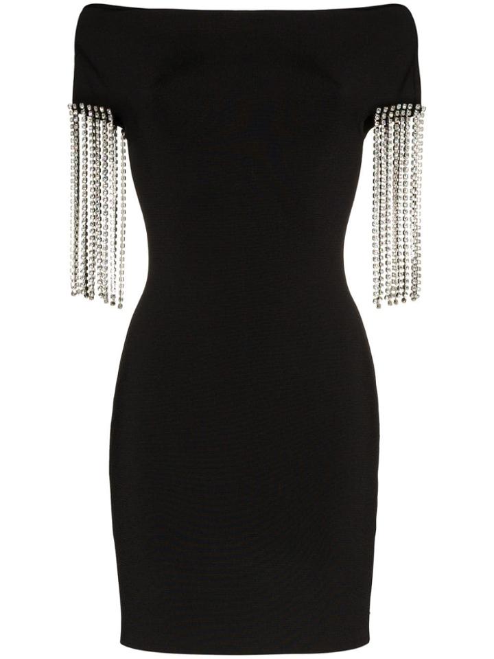Christopher Kane Crystal Embellished Mini Dress - Black