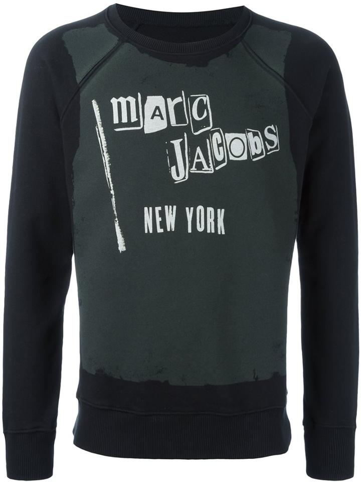 Marc Jacobs Logo Print Sweatshirt, Men's, Size: Small, Black, Cotton/polyester