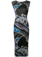 Pleats Please By Issey Miyake Wave Print Shift Dress - Black