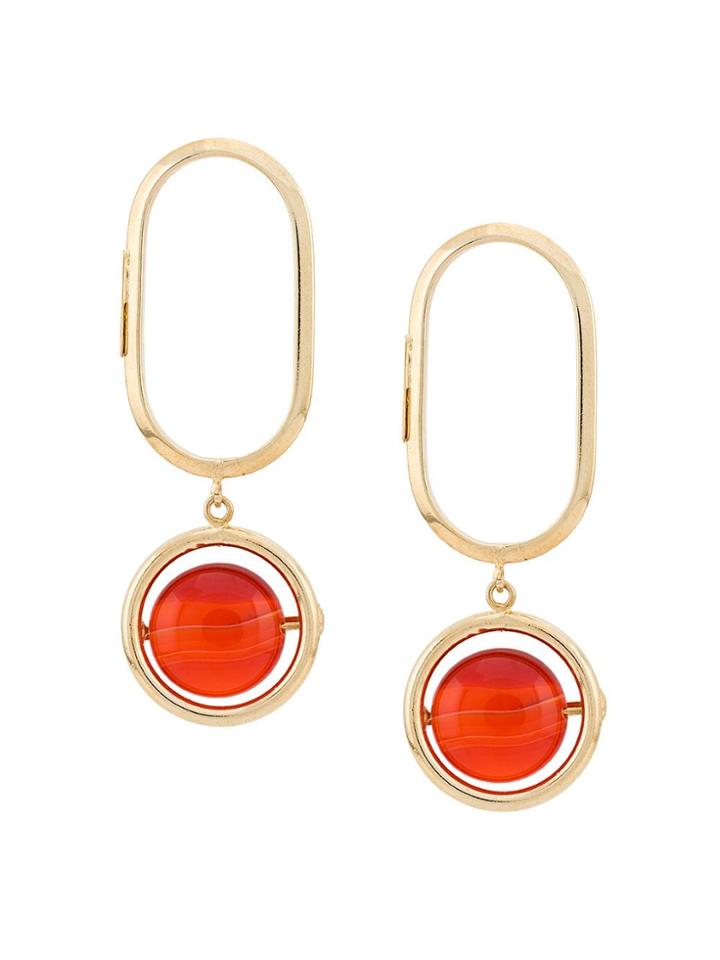 Rosantica Drop Bead Earrings - Orange
