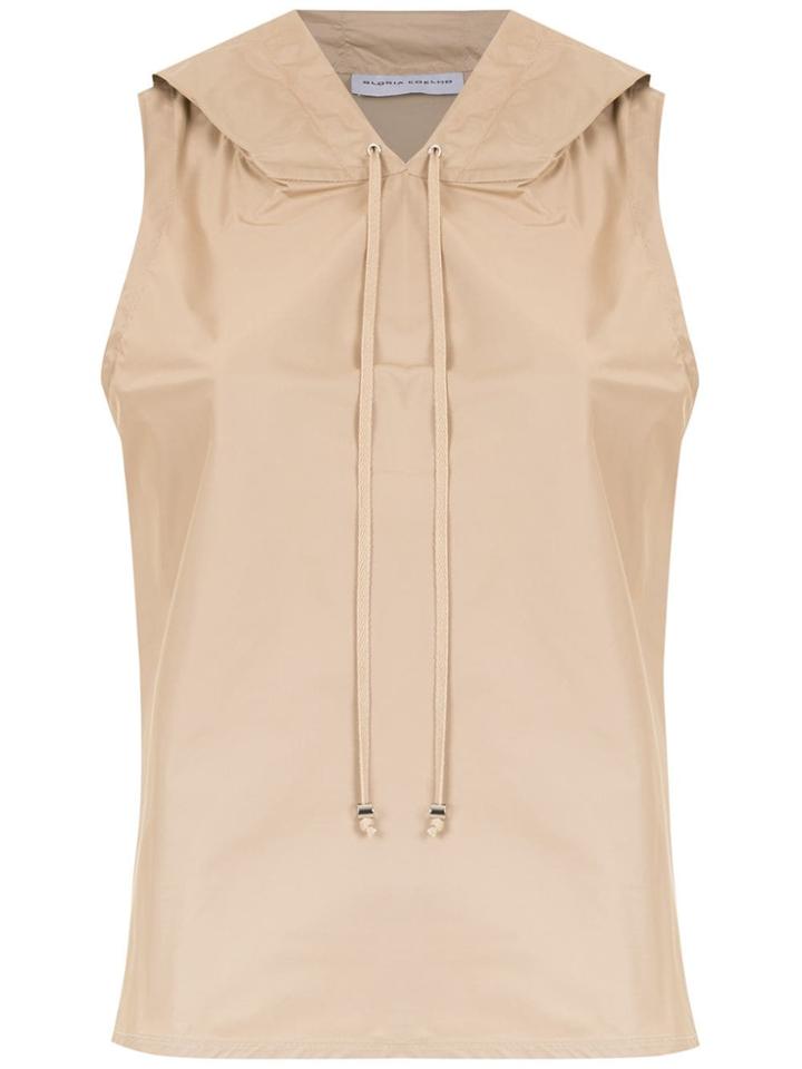 Gloria Coelho Hooded Nylon Blouse - Brown