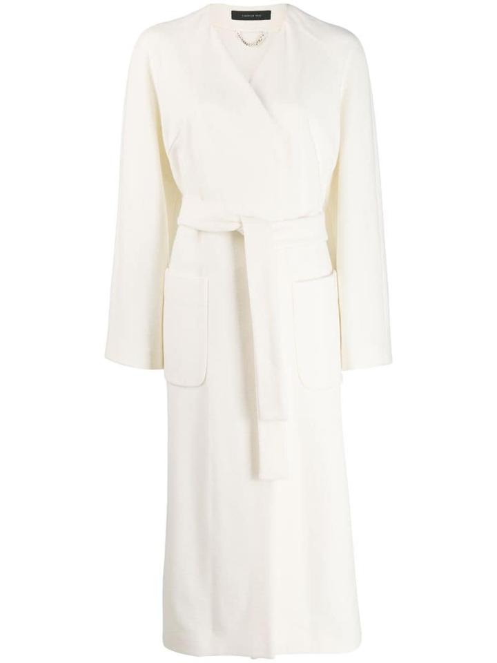 Federica Tosi Tie Waist Coat - White