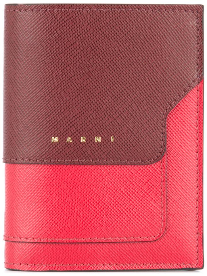 Marni Colour Block Cardholder - Red