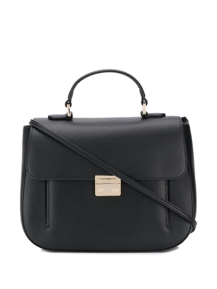 Emporio Armani Foldover Top Tote - Black