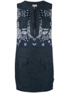 Moncler - Sleeveless Denim Dress - Women - Cotton/polyamide/polyester - 42, Blue, Cotton/polyamide/polyester