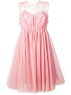 Msgm Tulle Babydoll Dress - Pink