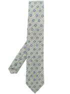 Canali Floral Print Tie - Grey