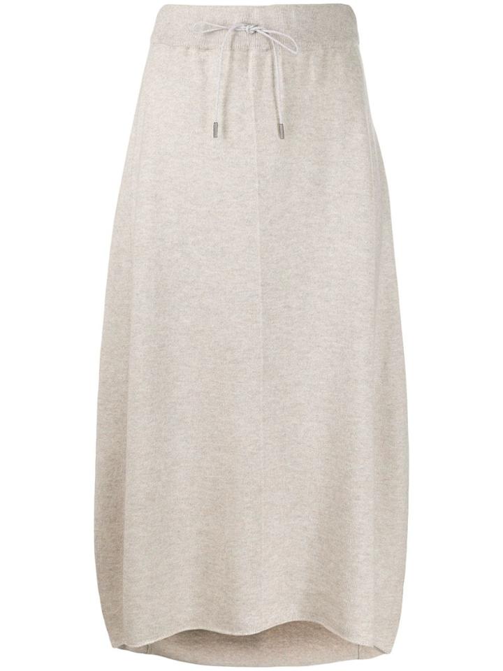Fabiana Filippi Drawstring Waist Skirt - Grey