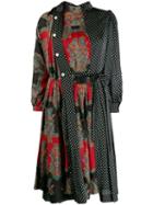 Junya Watanabe Paisley Dot Print Dress - Black