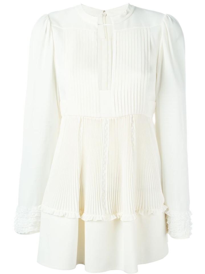 Valentino Plissé Georgette Blouse