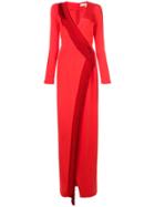 Galvan Wrap Front Fringed Dress - Red