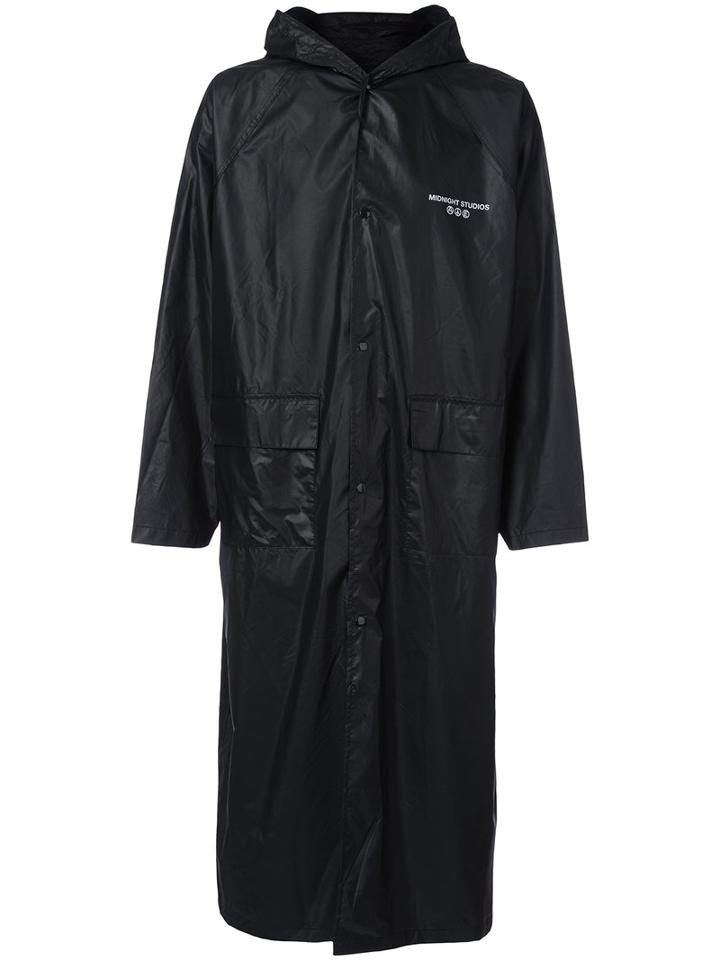 Midnight Studios - Caution Rain Jacket - Men - Nylon/pvc - One Size, Black, Nylon/pvc