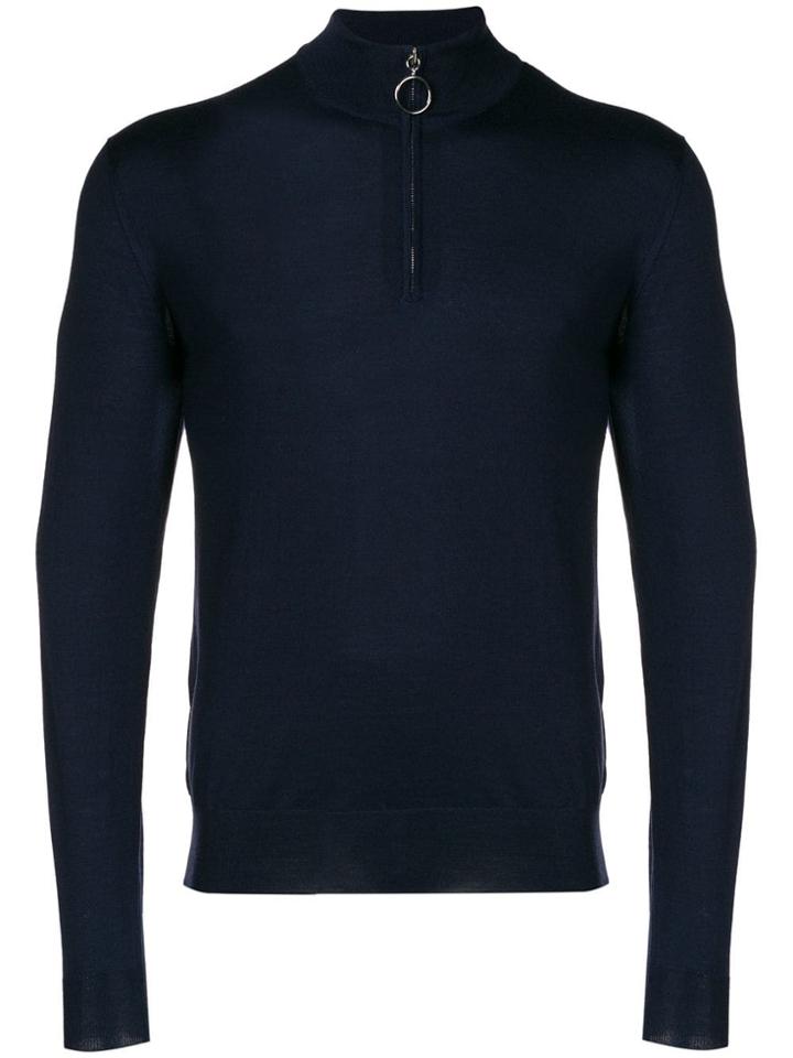 Eleventy Turtleneck Jumper - Blue