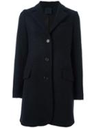 Aspesi Single Breasted Coat, Women's, Size: 44, Blue, Spandex/elastane/rayon/viscose/wool