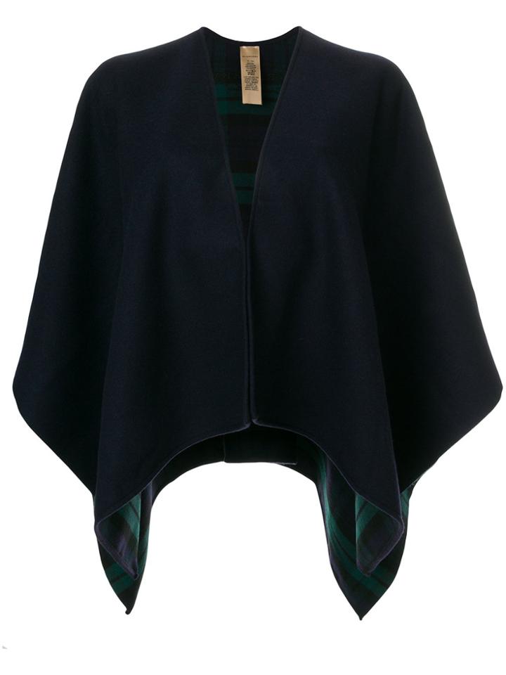 Burberry Check Lined Shawl - Blue