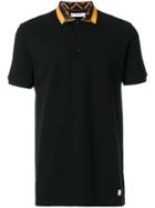 Versace Collection Printed Collar Polo Shirt - Black