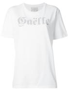 Gaelle Bonheur Embellished Logo T-shirt - White