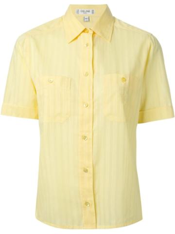 Céline Vintage Front Pocket Shirt, Women's, Size: 40, Yellow/orange