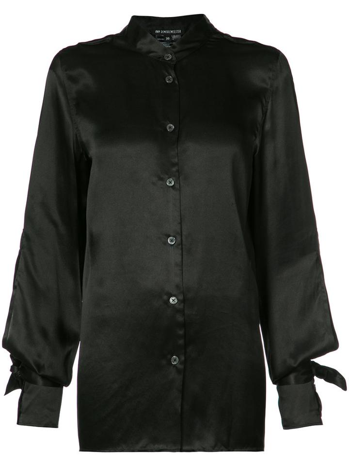 Ann Demeulemeester - Open Back Shirt - Women - Silk - 36, Women's, Black, Silk