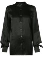 Ann Demeulemeester - Open Back Shirt - Women - Silk - 36, Women's, Black, Silk
