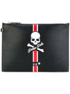 Philipp Plein - Kingston Clutch - Men - Calf Leather/suede - One Size, Black, Calf Leather/suede