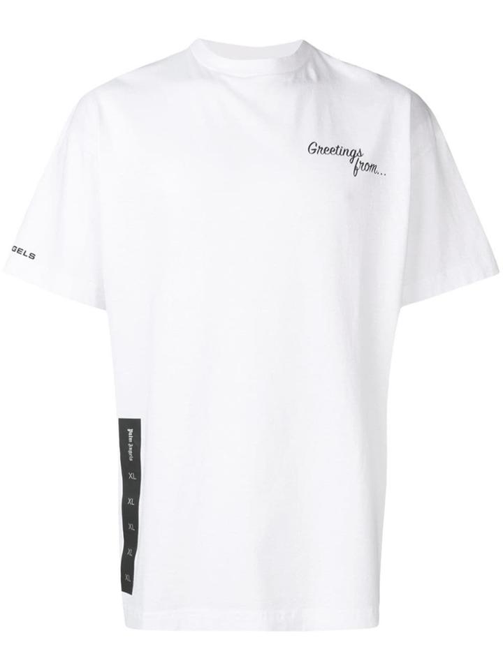 Palm Angels Logo Printed T-shirt - White