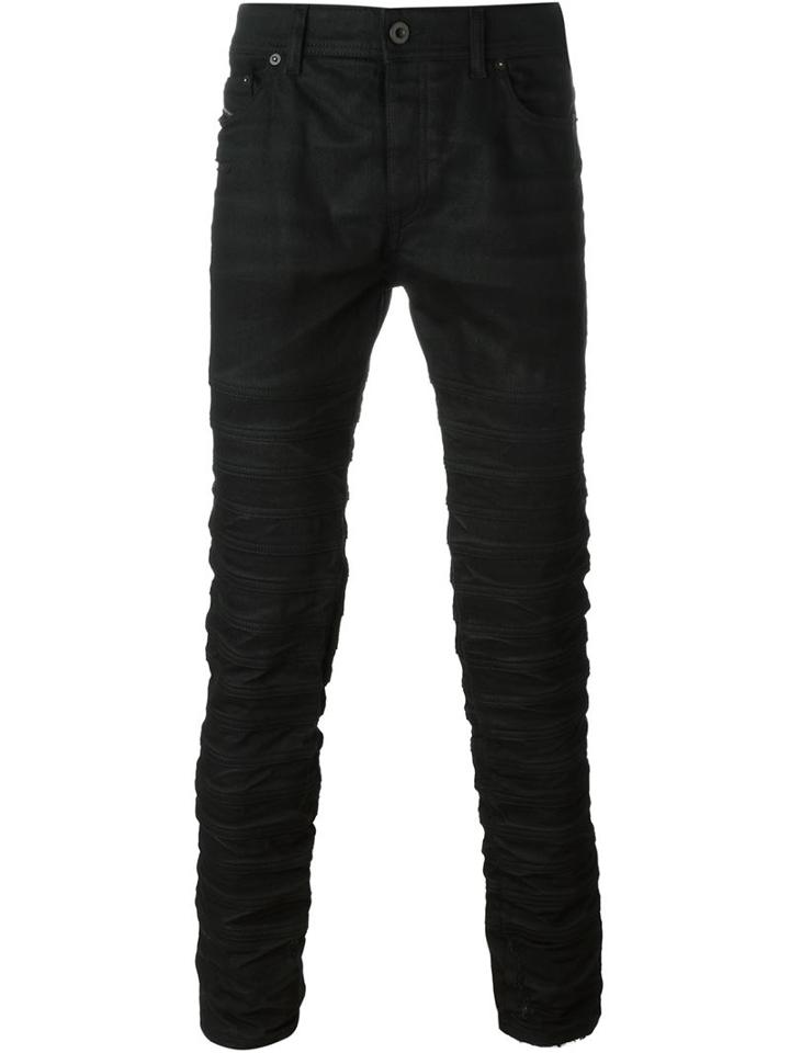 Diesel Black Gold Panelled Jeans