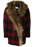 Forte Couture Checked Coat - Black