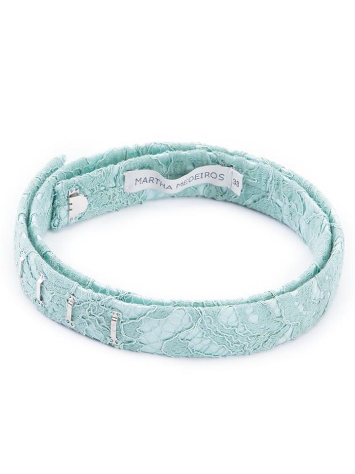 Martha Medeiros Marescot Lace Belt, Women's, Size: 42, Green, Cotton