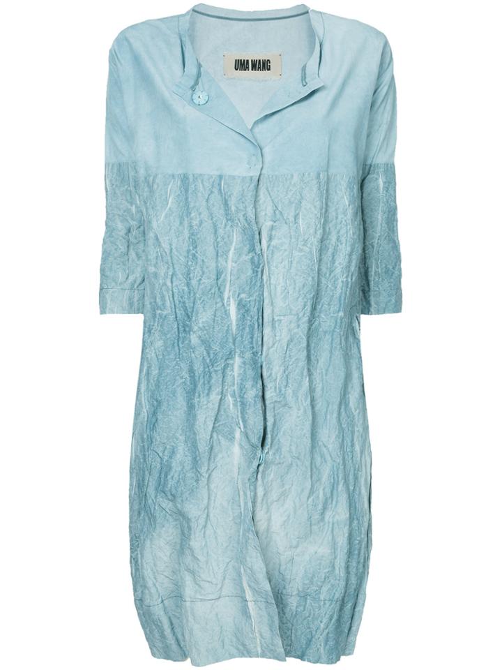 Uma Wang Creased Cardigan - Blue