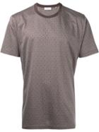 Diamond Pattern T-shirt - Men - Cotton - Xxl, Brown, Cotton, Cerruti 1881