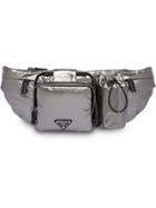 Prada Technical Fabric Belt Bag - Metallic