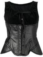 Comme Des Garçons Vintage 2001's Artificial Leather Bustier - Black