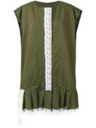 Mm6 Maison Margiela Lace Trim Dress - Green