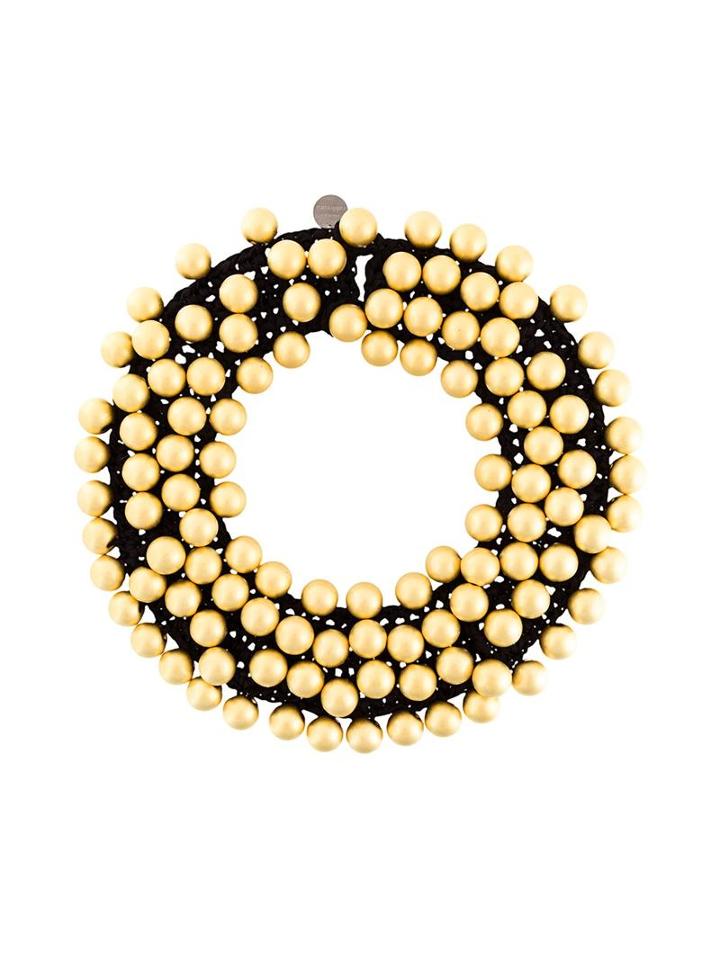 Maria Calderara Oversized Pearls Motif Necklace, Women's, Black