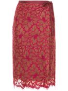 Aula Lace Skirt - Red