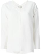 Forte Forte Textured Longsleeved Top, Women's, Size: 1, White, Cotton/viscose/virgin Wool